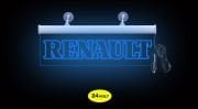 Renault Öncam Işıklı Yazı 35 cm Mavi 24 volt