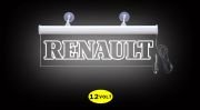 Renault Öncam Işıklı Yazı 35 cm Beyaz 12 volt