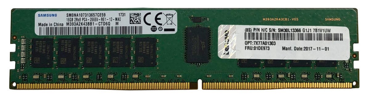 LENOVO 4ZC7A08708 TruDDR4 16GB 2933MHZ 2RX8 1.2V RDIMM Thinksystem