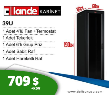 39U 600x800x1920mm  Lande DYNAmic Dikili Tip Rack Server Kabinet (PDDM3968)