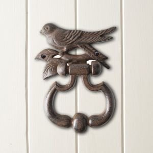 Antik döküm kapı tokmağı kuş motifli