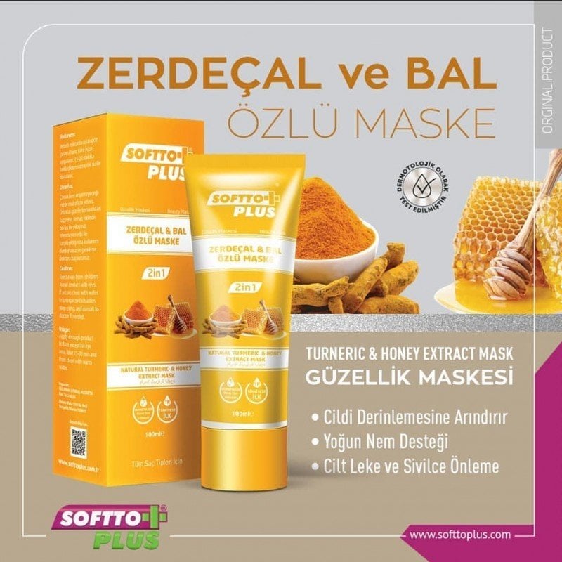 Softto Plus Zerdeçal Özlü Maske