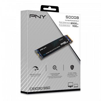 PNY CS1030 500GB 2000/1100 NVMe PCIe Gen3x 4 M.2 SSD (M280CS1030-500-RB)