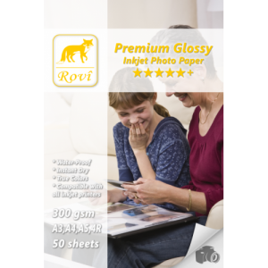 Rovi Premium Glossy (Parlak) A4 Fotoğraf Kağıdı 300gr - 50 Yaprak