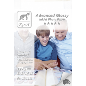Rovi Advanced Glossy (Parlak) A4 Fotoğraf Kağıdı 280gr - 50yaprak