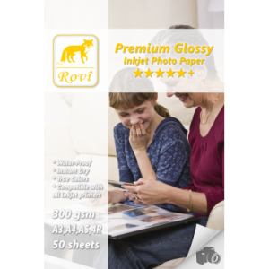 Rovi Premium Glossy (Parlak) A5 - 15x21 Fotoğraf Kağıdı 300gr - 50 Yaprak