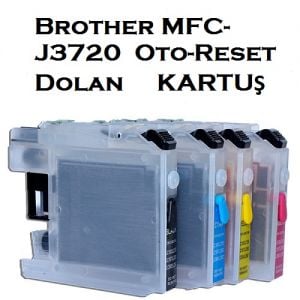 Brother LC569 XL ( MFC-J3720 UYUMLU ) Oto-Reset Çipli XL Dolan Kartuş