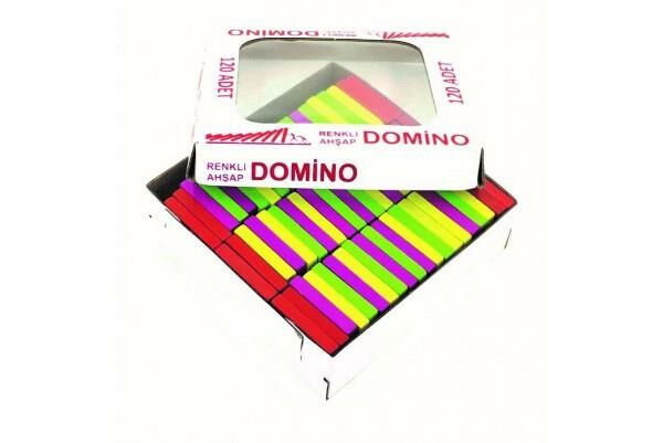 Ahşap Renkli Domino (120 Adet)