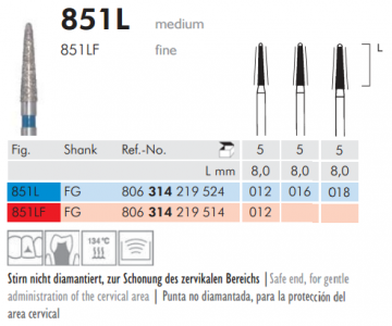 851L Sentetik Elmas Frez 2 Adet