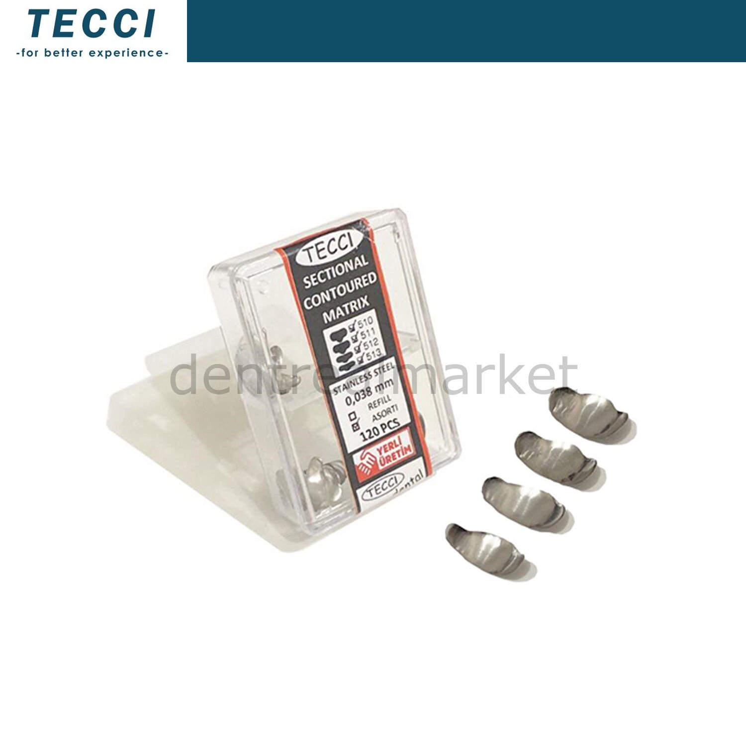 Tecci Bölgesel Matrix Bandı Paslanmaz Çelik - 500 Seri