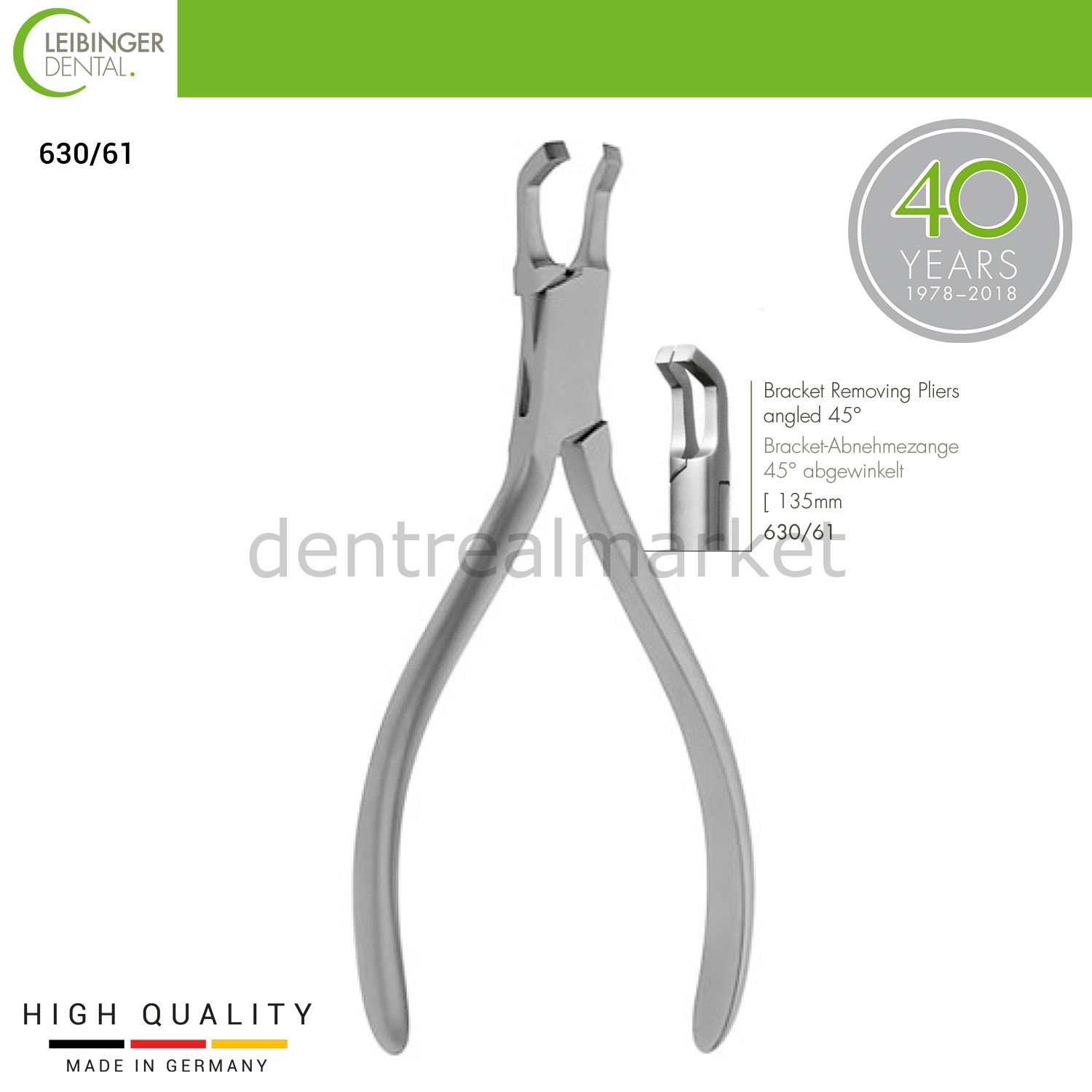 Bracket Removing Pliers 45° Angled - Braket Sökme Pensi 45°  Açılı - 135 mm