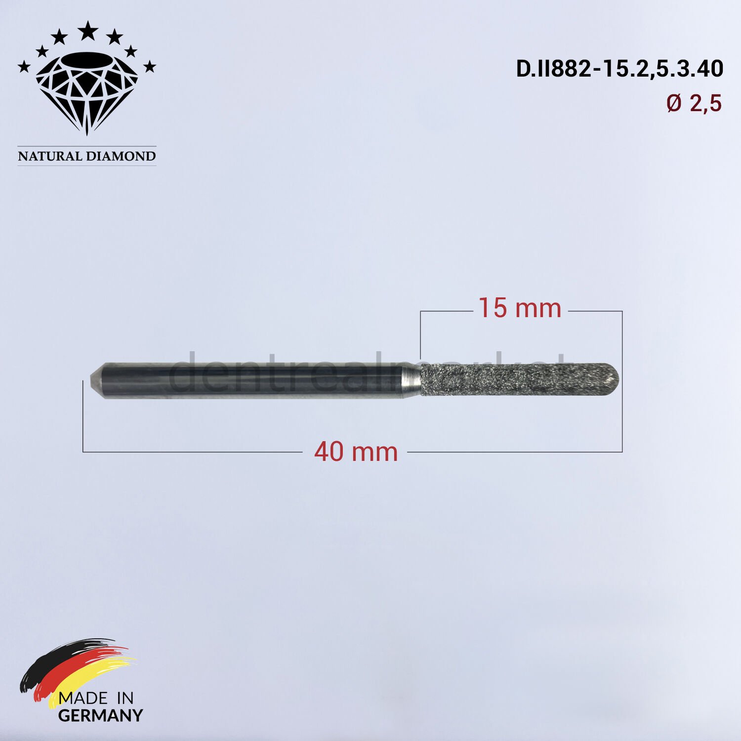 Imes Icore Wieland Elmas Cad Cam Drill 2,5 mm