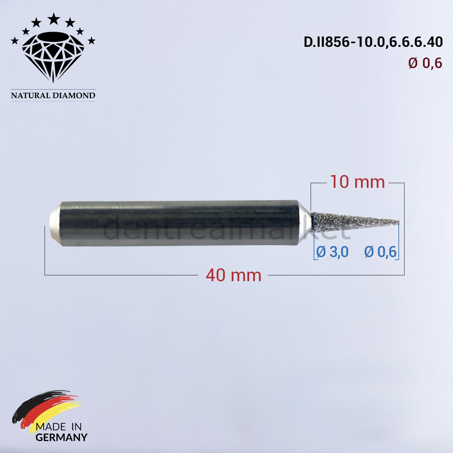 Imes Icore Wieland Elmas Cad Cam Drill 0,6 mm