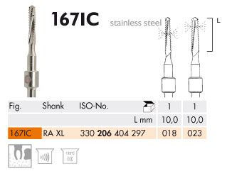 167IC Cerrahi Frez Çelik Su Yollu - 1 Adet