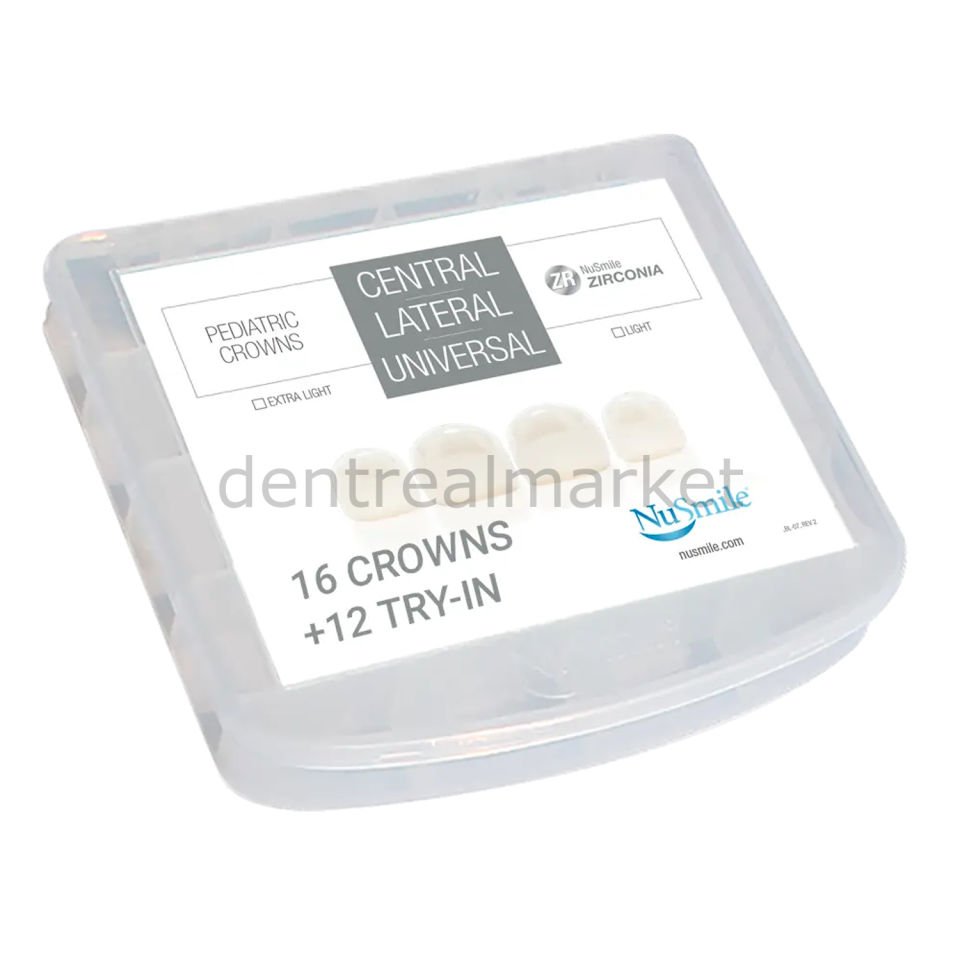 ZR Anterior Pediatric Crowns Evaluation Kit 16 Crowns - Pediatrik Zirkon Kron***