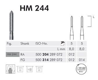 HM244 Carpide Cila Frezi - 5 Adet