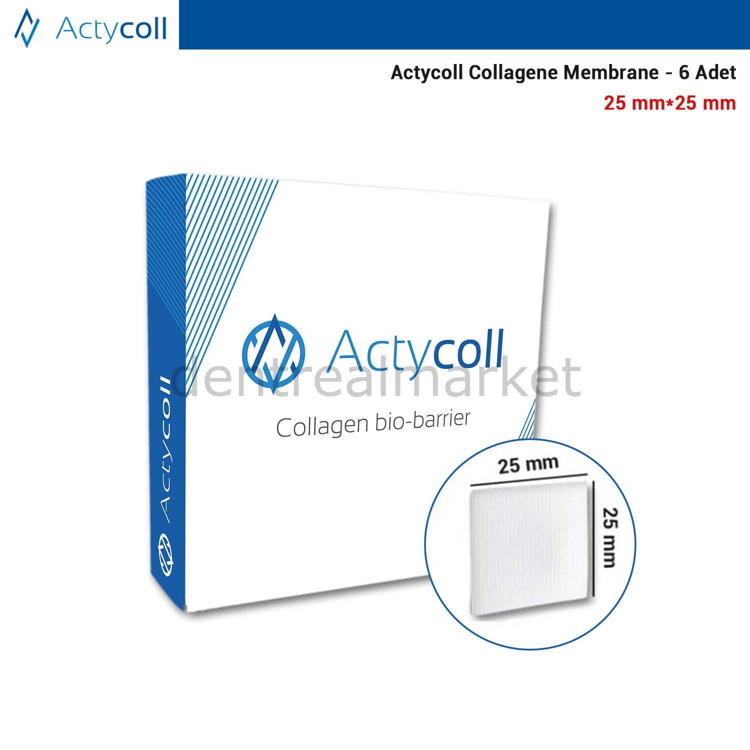 Collagene Membrane - 25*25 mm - 6 Adet