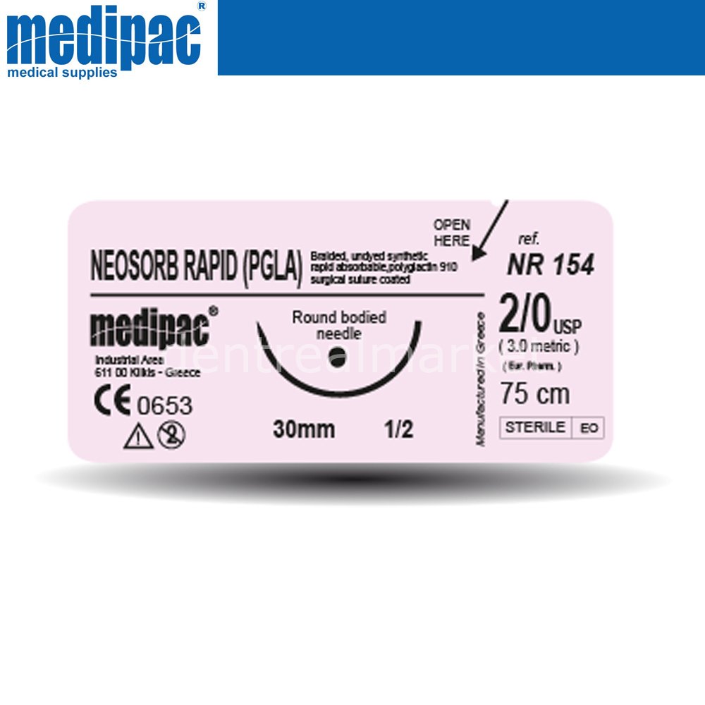 Neosorb Rapid PGLA Emilebilir Sütur - 24 Adet