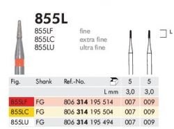 855L Sentetik Elmas Frez - 5 Adet - Konik