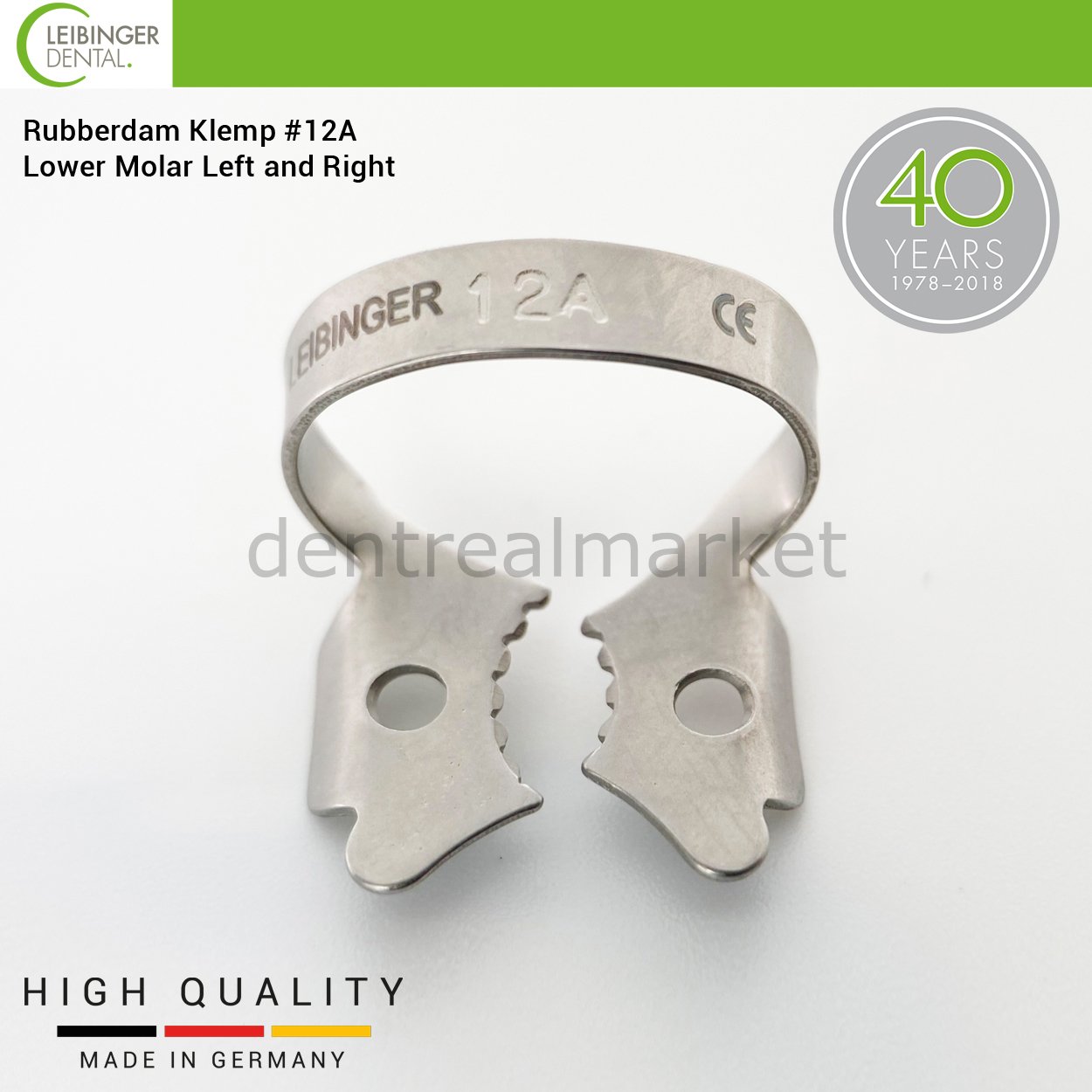 Rubberdam Klemp #12A - Lower Molar Left and Right