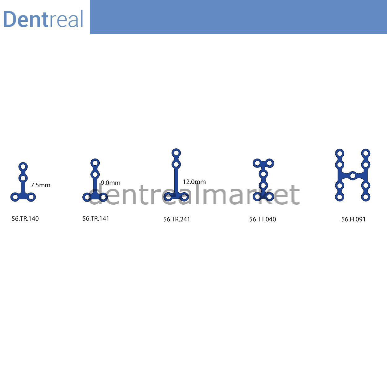 Titanyum Maxillofacial Plate Micro Kemik Plakası 0,6 mm