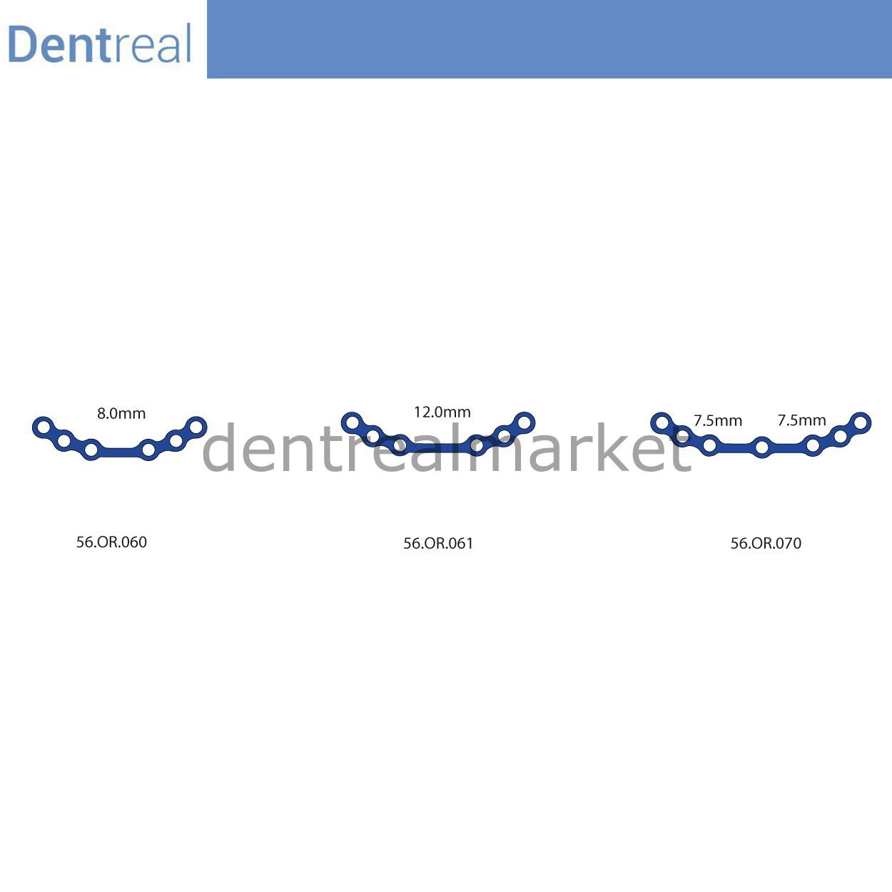 Titanyum Maxillofacial Plate Micro Kemik Plakası 0,6 mm