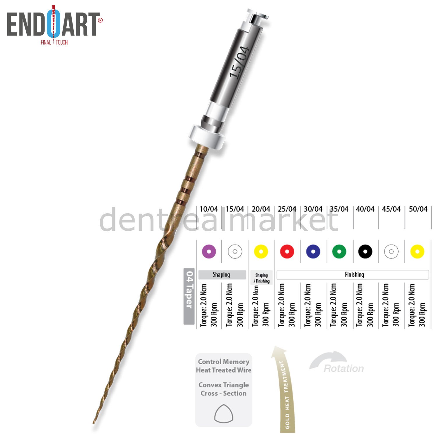 EndoArt Smart Gold Kanal Eğesi - %04 Açılı Eğe