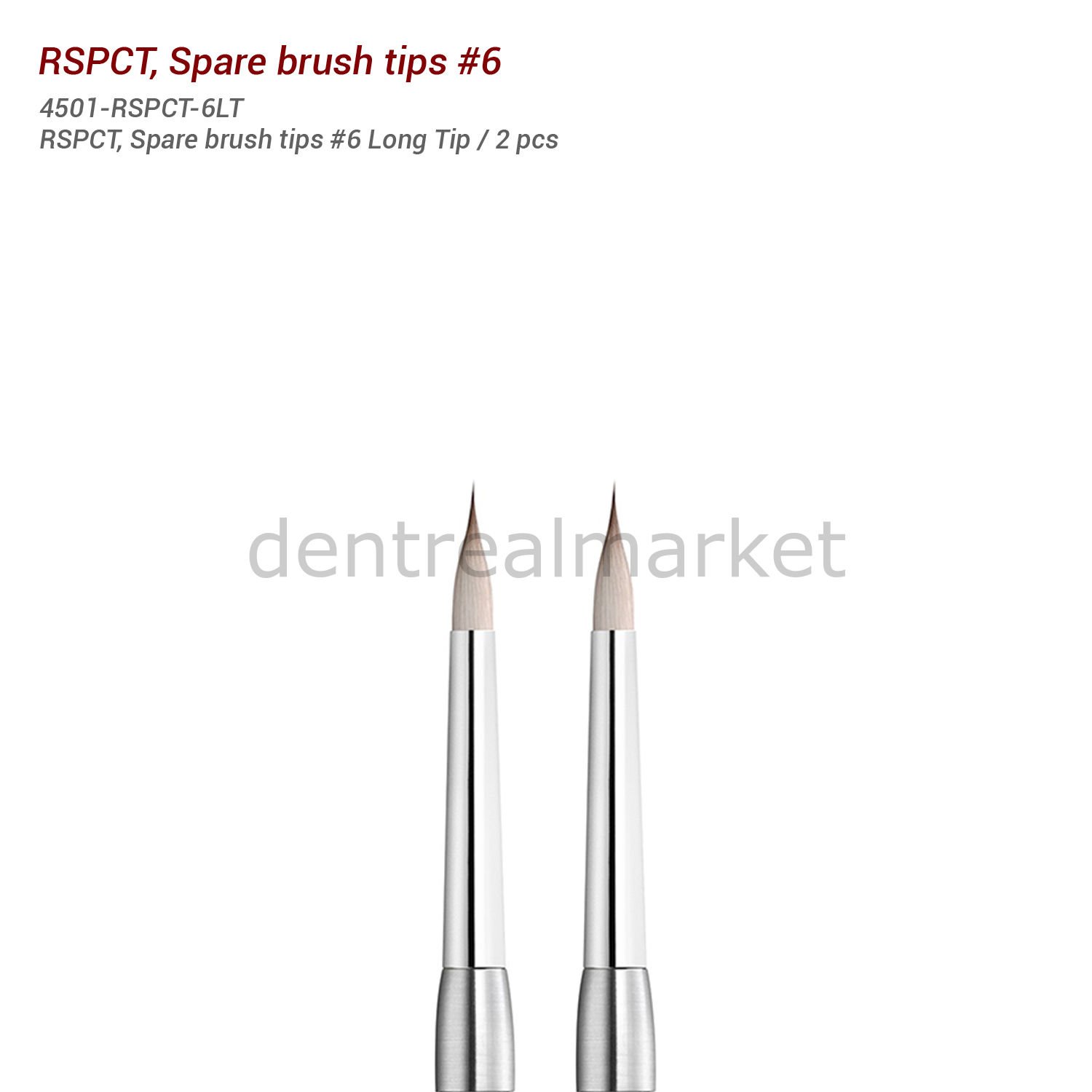 RSPCT, Sentetik Fırça Uçları - Spare Brush Long Tips #6 - 2 Adet