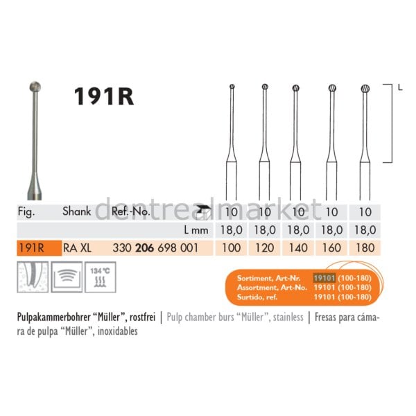 Çelik Endodontik Frez Müller Endo Access