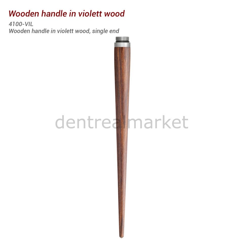 Violett Wood Handle - Ahşap Tek Uçlu Fırça Sapı - Uzun