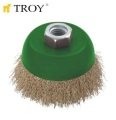 TROY 27710-125 Saçaklı Çanak Fırça (125mm)