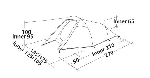 Easy Camp Energy 200 Steel Blue Blackroom 2 Kişilik Çadır