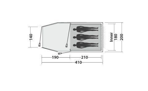 Easy Camp Spirit 300 Steel Blue 3 Kişilik Çadır