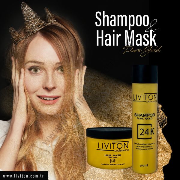 Liviton pure gold 24k shampoo 300 ml