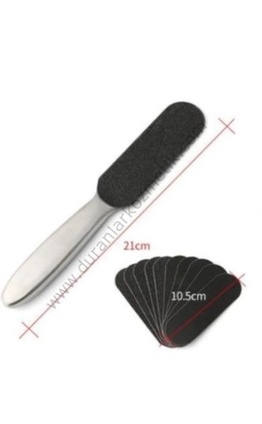 Metal spatula kaşık ayak törpüsü için + 10 adet yedek misyul+336