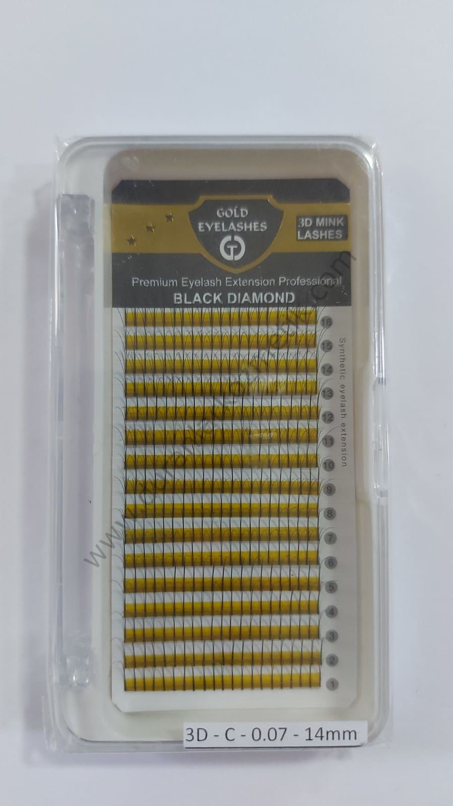 GOLD EYELASHES BLACK DIAMOND 3D-C 0,07-14MM İPEK KİRPİK