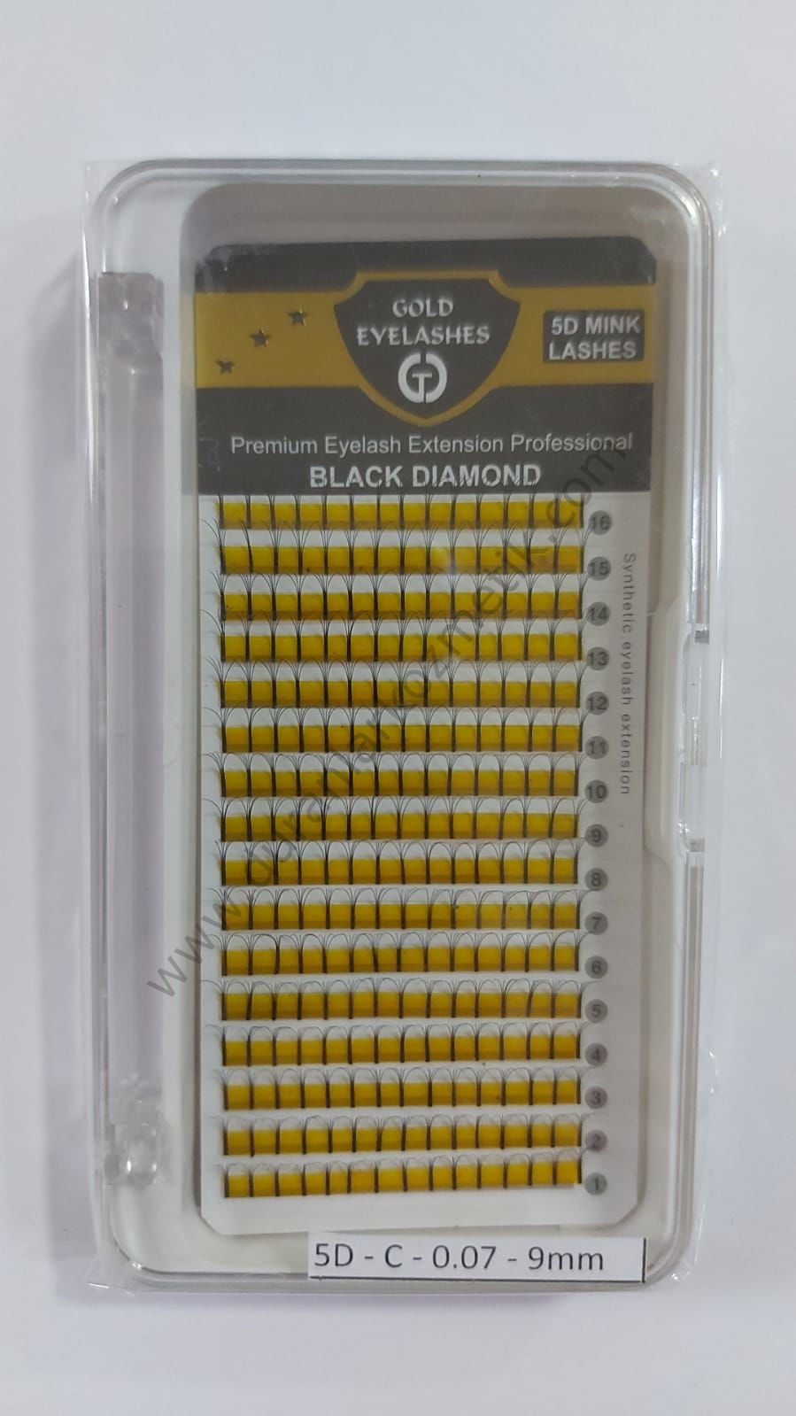 GOLD EYELASHES BLACK DIAMOND 5D-C 0,07-9 MM İPEK KİRPİK