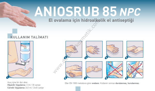 Dentasept aniosrub 85NPC Hidroalkolik el - vücut antiseptiği 1000 ml