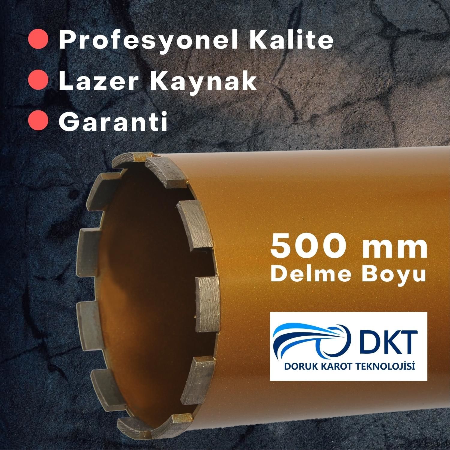 50x500 mm Karot Ucu Lazer Kaynaklı