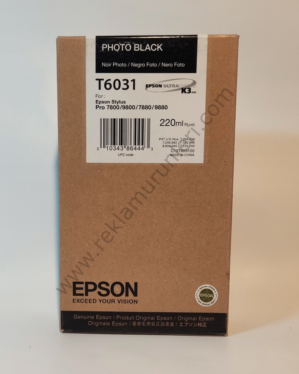 Epson T6031 Photo Black 220ml Kartuş