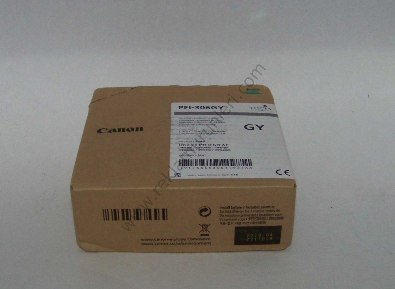Canon PFI 306Gy Gray Kartuş
