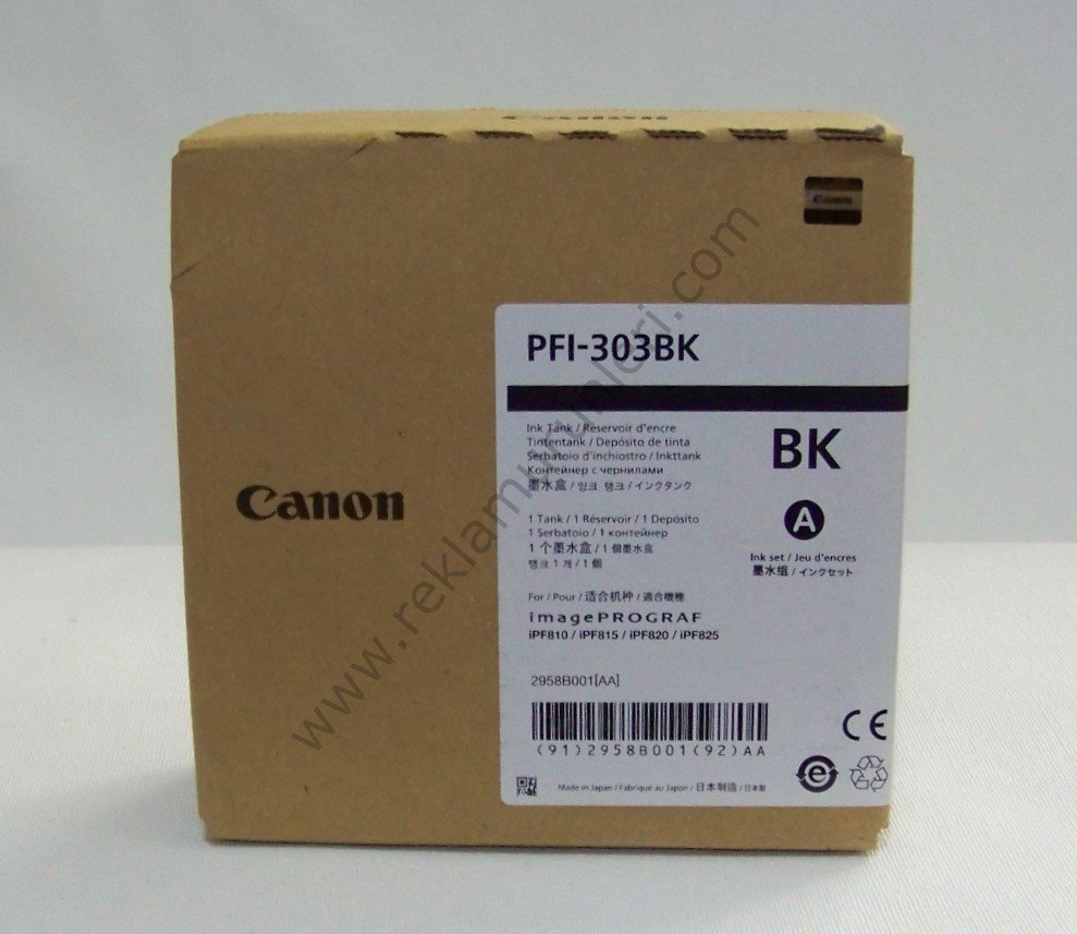 Canon PFI 303Bk Photo Black Kartuş 330ml