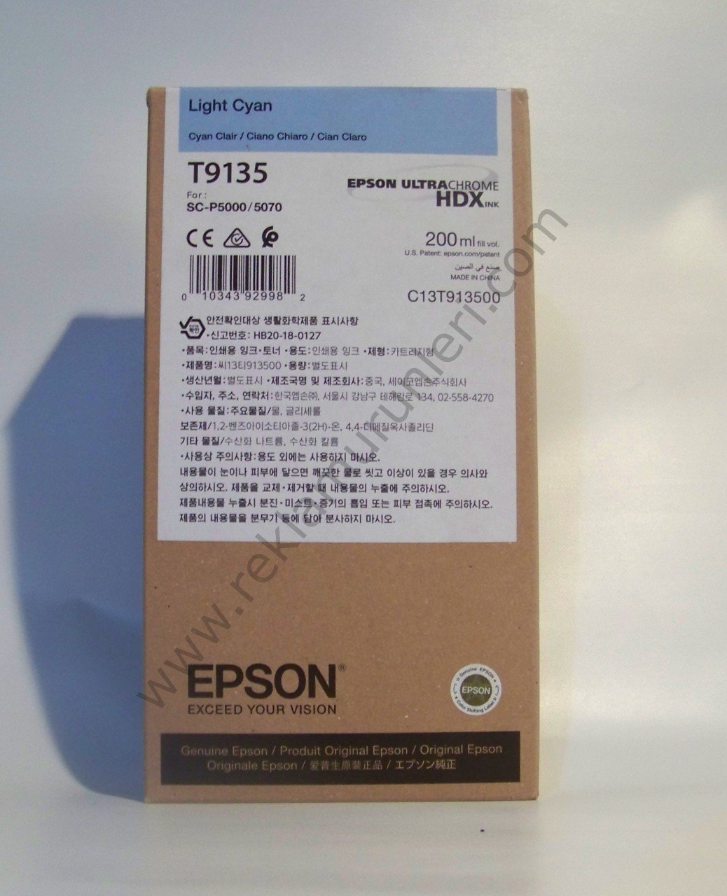 Epson T9135 Light Cyan Kartuş 200ml