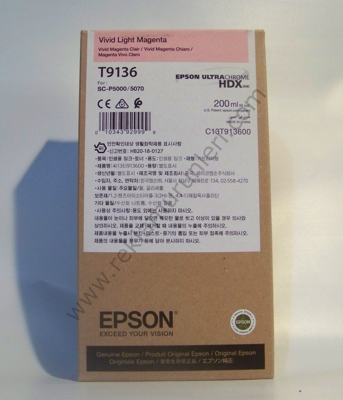 Epson T9136 Vivid Light Magenta Kartuş 200ml