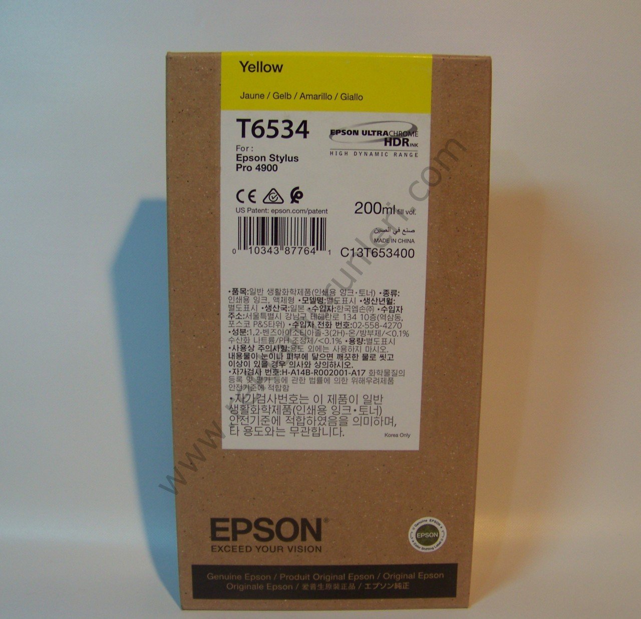 Epson T6534 Yellow 200ml Kartuş