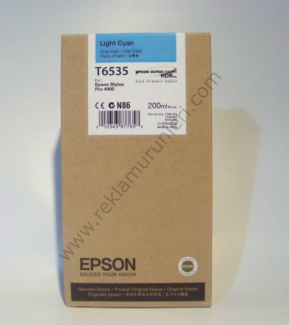 Epson T6535 Light Cyan 200ml Kartuş