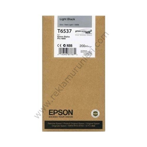 Epson T6537 Light Black 200ml Kartuş