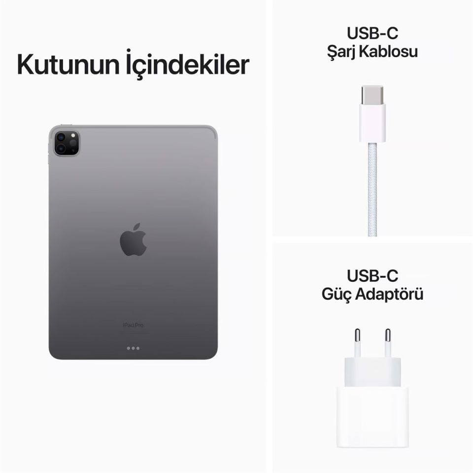 iPad Pro (6.Nesil) 12.9 inç Wi-Fi 2TB Uzay Grisi (MNXY3TU/A)