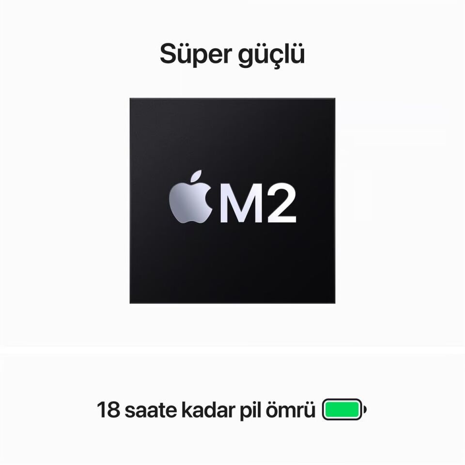 MacBook Air 15.3 inç M2 8C 10GPU 8 GB RAM 256 GB SSD Uzay Grisi (MQKP3TU/A)