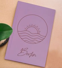 BK Gift Kişiye Özel İsimli Sert Kapaklı Lila Lastikli Defter , Arkadaşa Hediye, Yeni İş Hediyesi, Doğum Günü Hediyesi-7